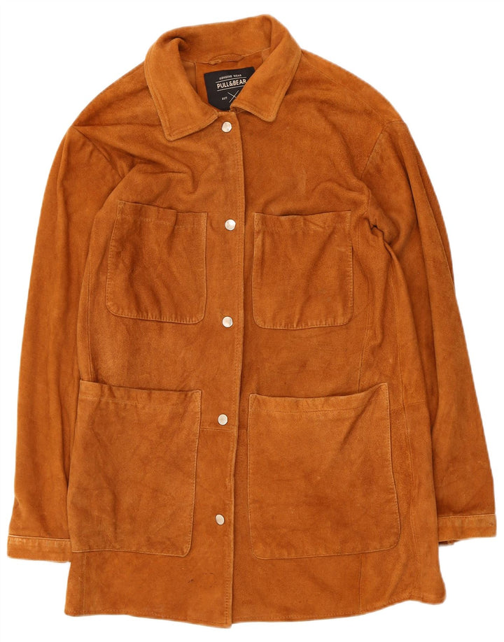 Pull & Bear Chaqueta de ante para mujer UK 10 Small Beige