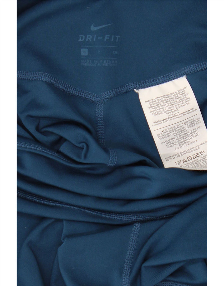 NIKE Leggings gráficos Dri Fit para mujer UK 8 Small Poliéster azul