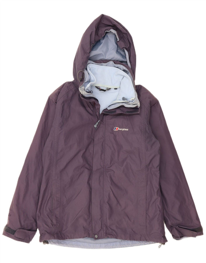 BERGHAUS Chaqueta cortavientos con capucha para mujer UK 42 Medium Purple Nylon