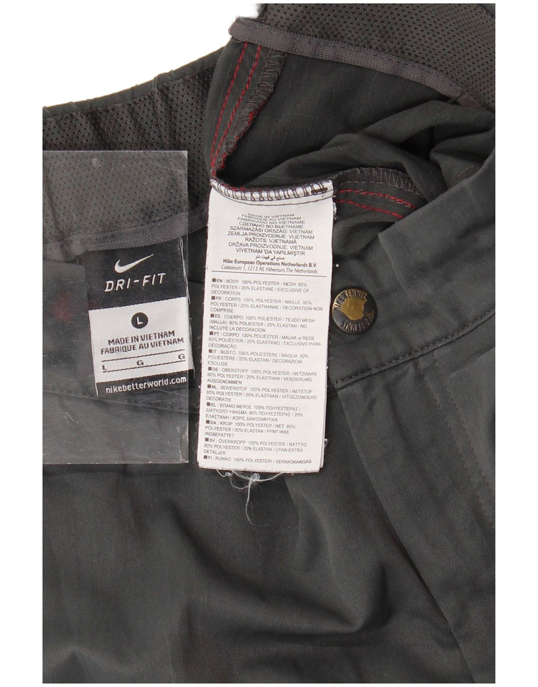 NIKE Pantalones cortos deportivos Dri Fit para hombre Poliéster gris grande