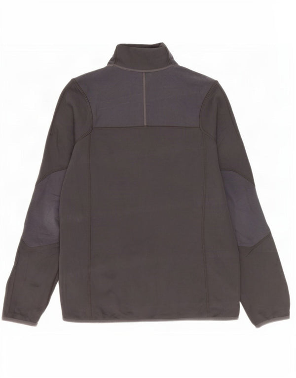 Patagonia Mujer Chándal Top Chaqueta UK 40 Grande Gris Colorblock