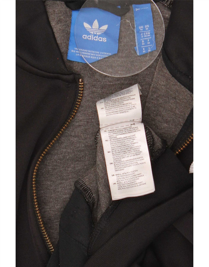 Adidas - Chaqueta de chándal para mujer, talla 40, talla mediana, poliéster negro