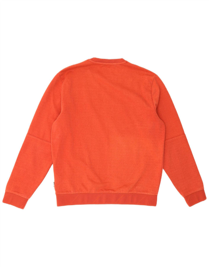 Farah Hombre Sudadera Jumper De Algodón Color Block Naranja Medio