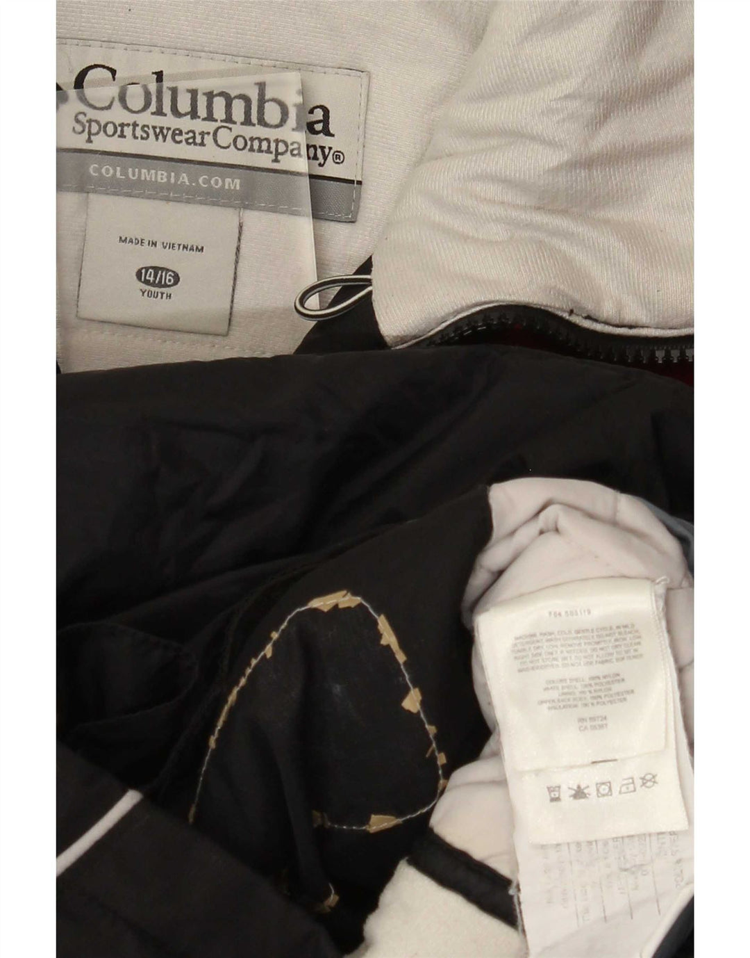 Columbia Chaqueta cortavientos para niño 14-15 años Nylon color block negro