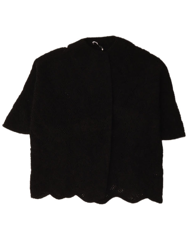 Zara Chaqueta Blazer Extragrande De Manga Corta para Mujer UK 44 Medium Black