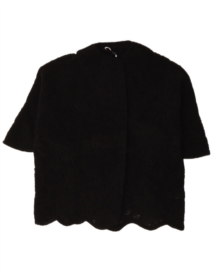 Zara Chaqueta Blazer Extragrande De Manga Corta para Mujer UK 44 Medium Black