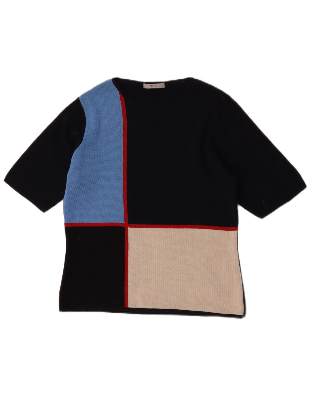 Marks & Spencer Jersey con cuello barco para mujer, talla 44, talla M, color negro
