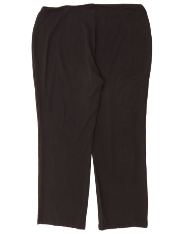 Marks & Spencer Pantalones Casuales Rectos para Mujer UK 46 Large W34 L28 Negro