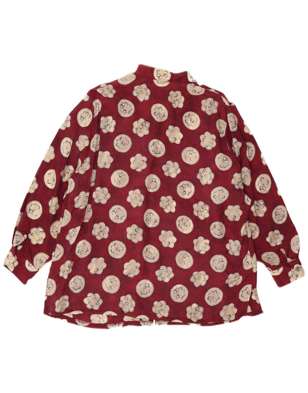 Sommermann Camisa para mujer UK 20 2XL Borgoña Floral