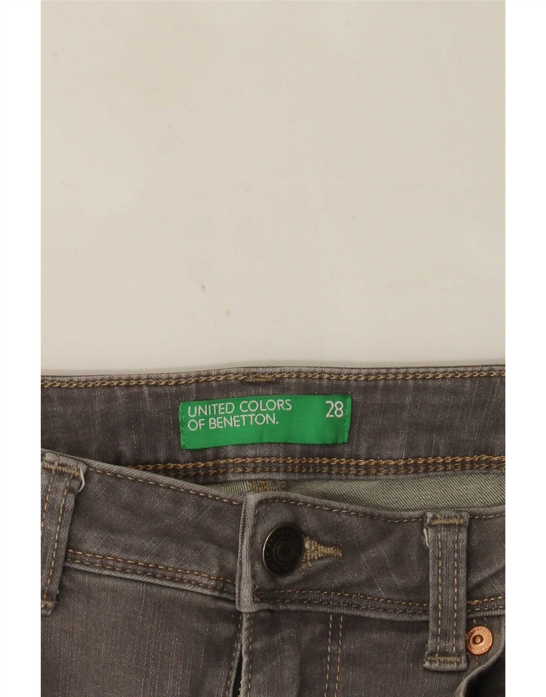 Benetton Vaqueros Skinny Bootcut W28 L33 Gris