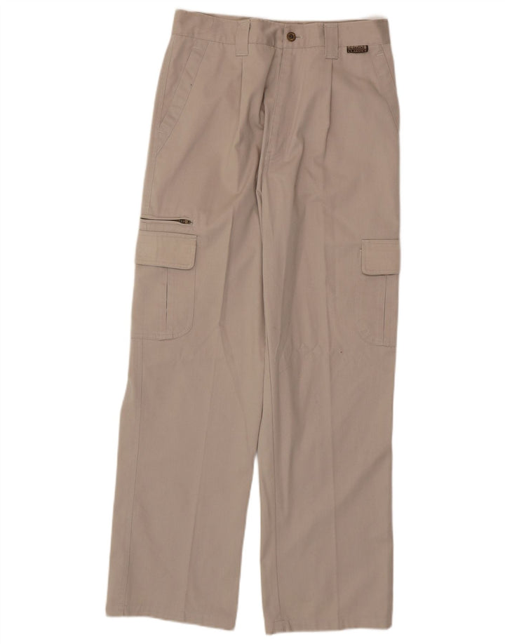 VINTAGE Pantalones cargo rectos clásicos para hombre W29 L29 Beige