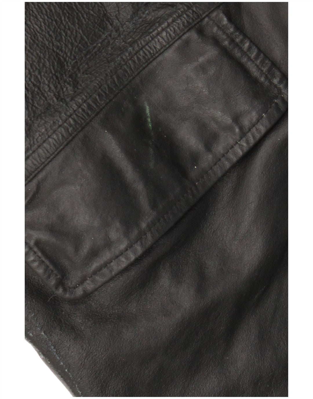 VINTAGE Chaqueta de cuero para hombre IT 54 2XL Cuero negro