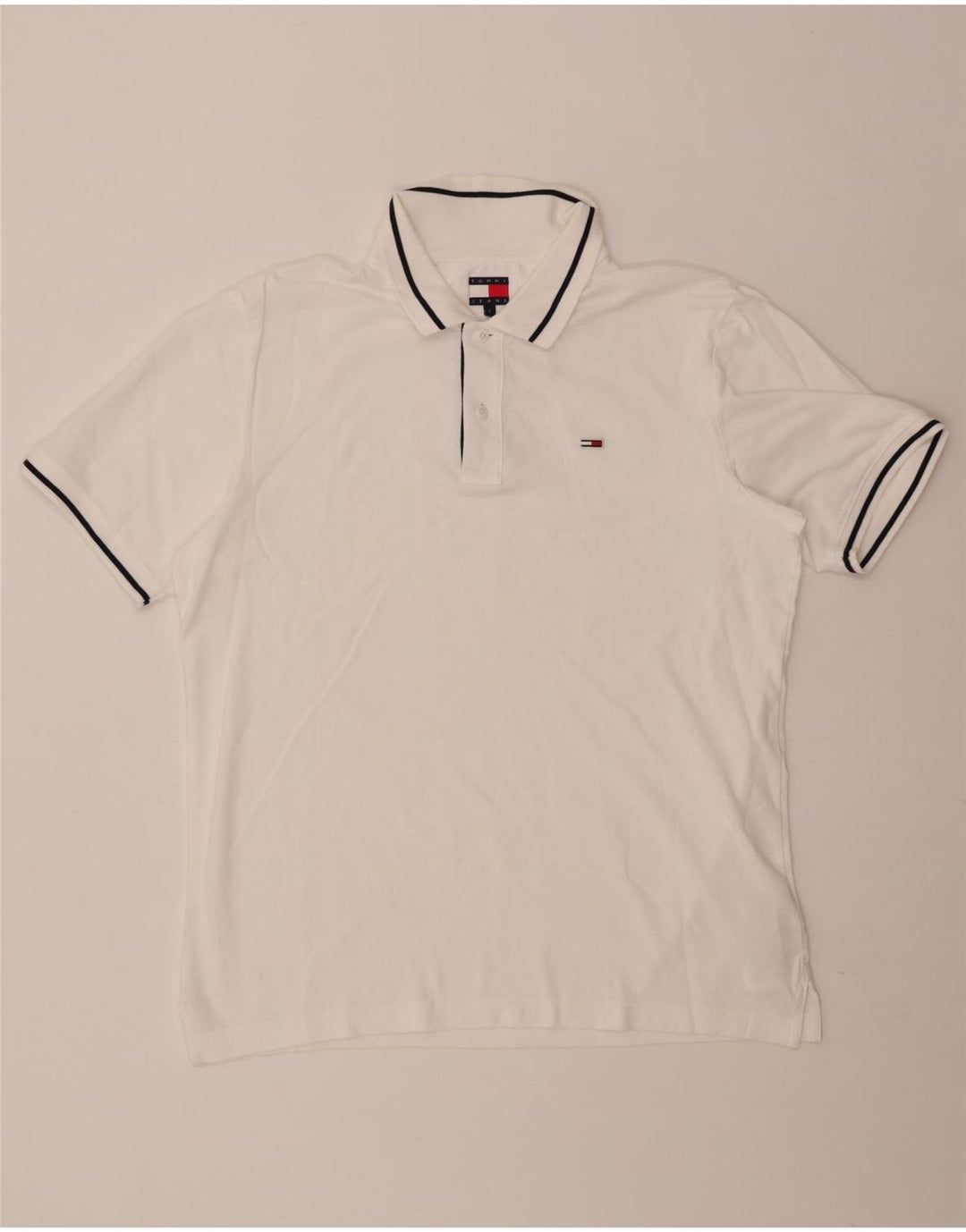 Polo Tommy Hilfiger para hombre de algodón blanco grande