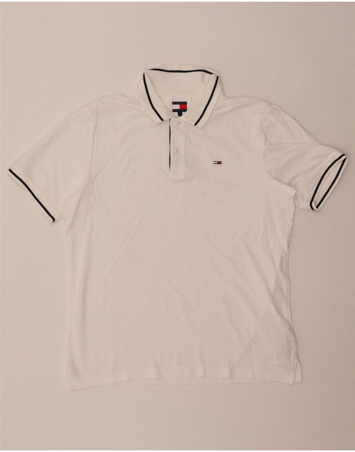 Polo Tommy Hilfiger para hombre de algodón blanco grande