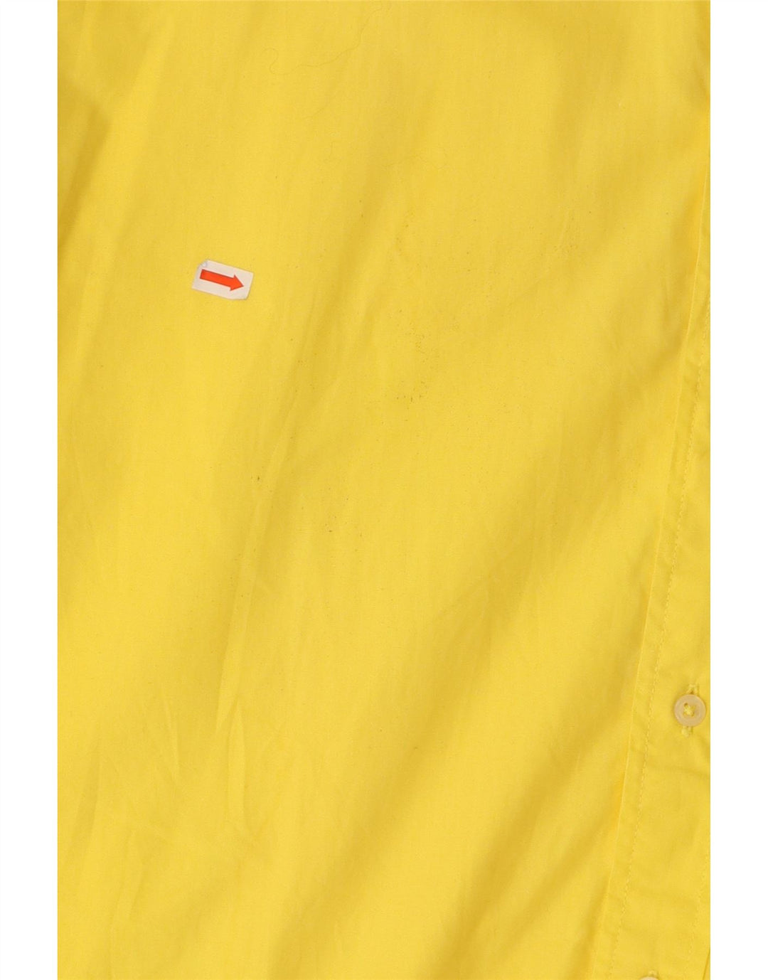BENETTON Camisa Manga Corta Hombre XL Amarillo Algodón