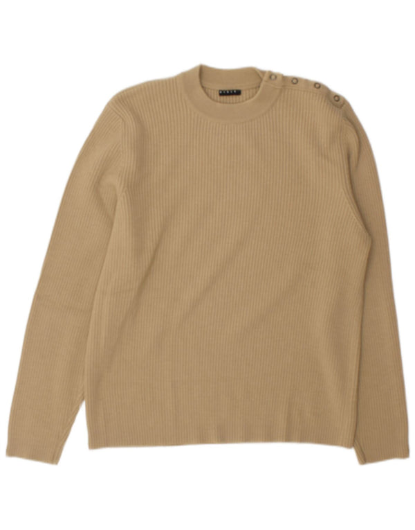 Sisley Jersey De Cuello Redondo Para Hombre XL Lana Beige