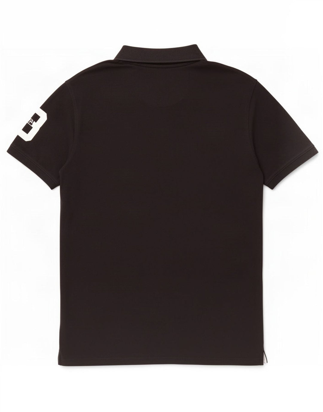 Vintage hombres gráfico polo camisa grande algodón negro