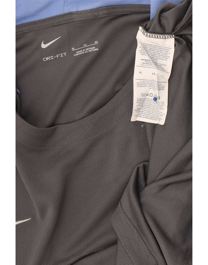 Camiseta Nike Dri Fit para hombre Top XL Gris Colorblock Poliéster