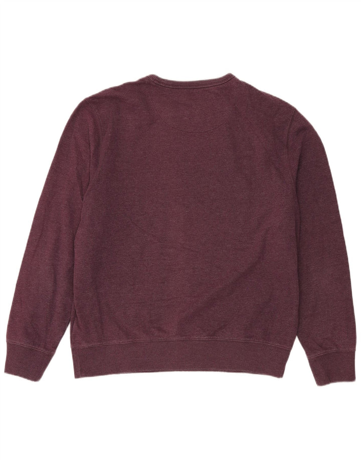 Marks & Spencer Hombre Regular Fit Sudadera Jersey Grande Algodón Borgoña
