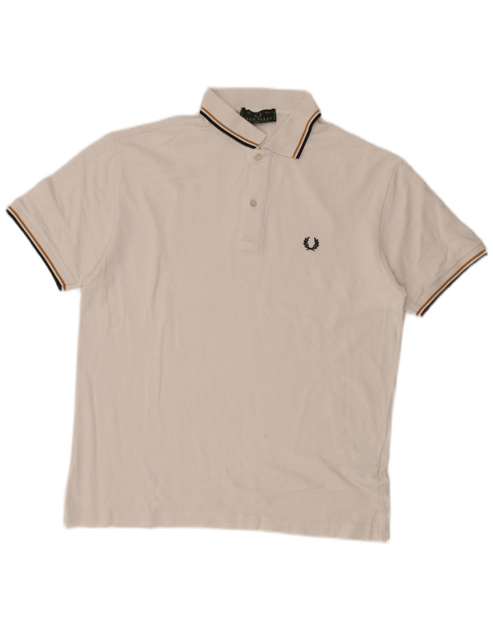 Polo Fred Perry Hombre Algodón Blanco Mediano