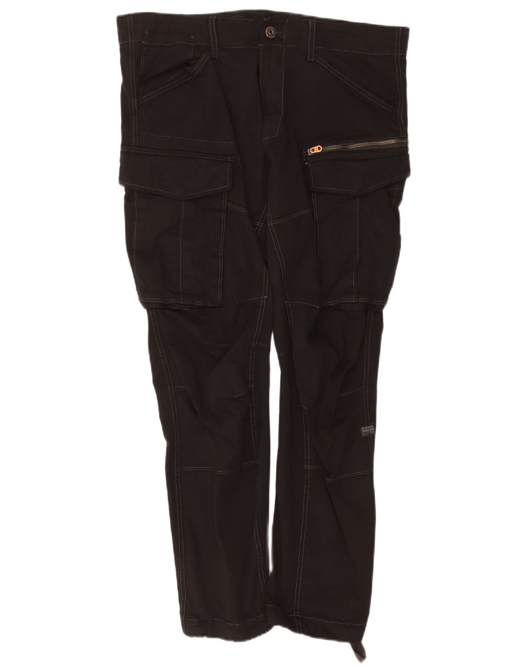 G-STAR Pantalones cargo ajustados para hombre W36 L32 Algodón negro