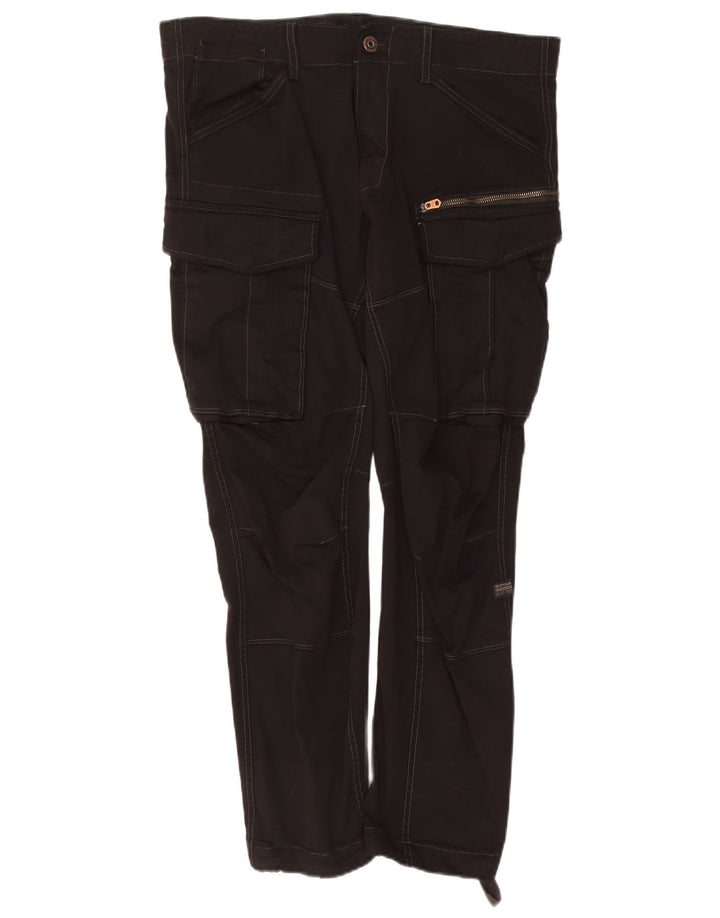 G-STAR Pantalones cargo ajustados para hombre W36 L32 Algodón negro
