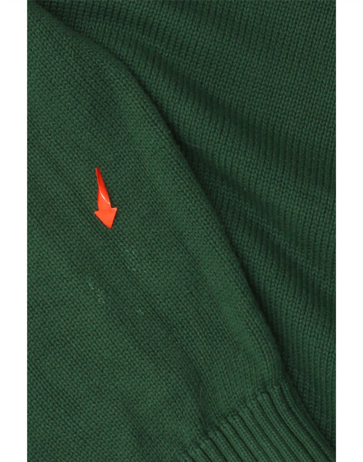 SUPERDRY Suéter tipo jersey con cuello y cremallera para hombre 2XL Algodón verde