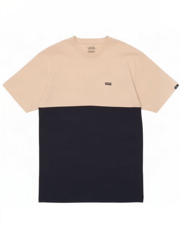 Vans Camiseta de corte clásico para hombre Top mediano de algodón color block en blanco roto
