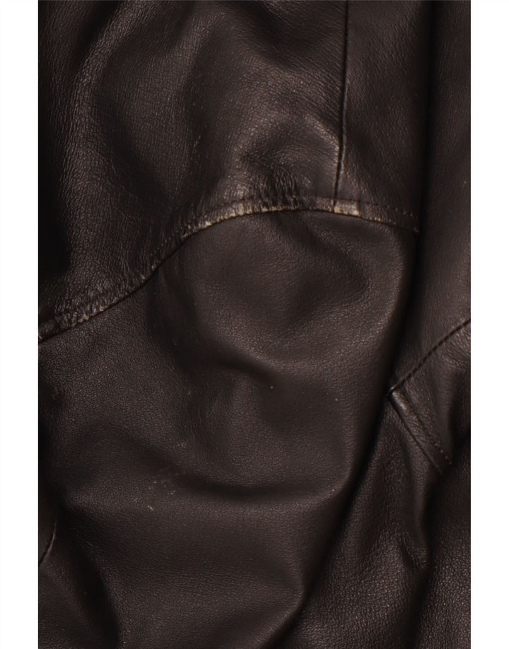 VINTAGE Chaqueta de cuero para hombre IT 50 Grande Negro