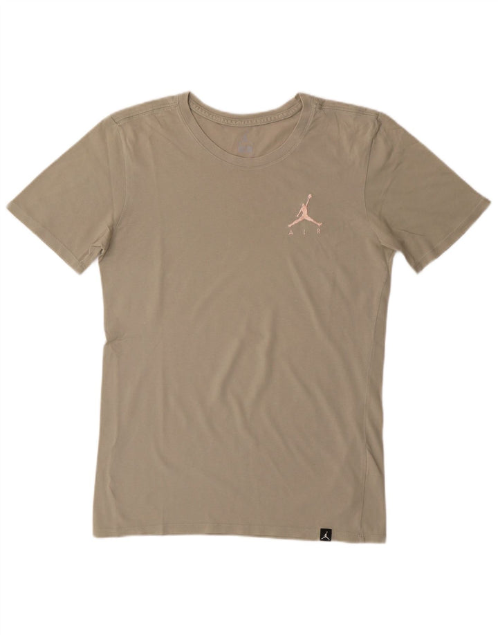 Jordan - Camiseta para hombre, talla pequeña, color caqui, algodón