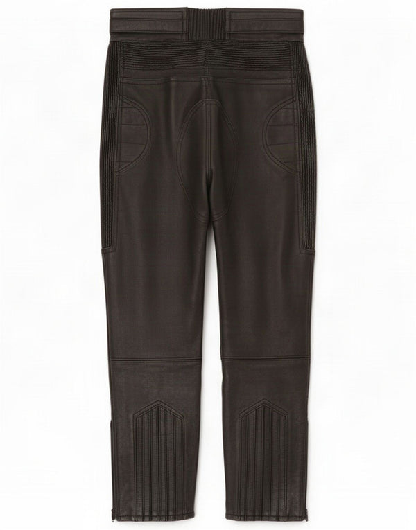 Pantalones biker de cuero para hombre Akito Mercury Plus W26 L27 Black