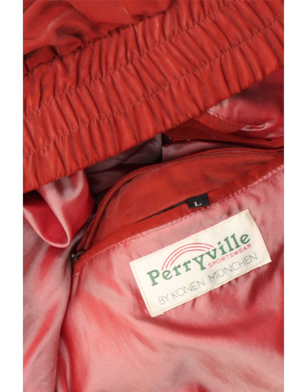 Konen Munchen Chaqueta Bomber Perryville para Hombre Reino Unido 40 Grande Rojo