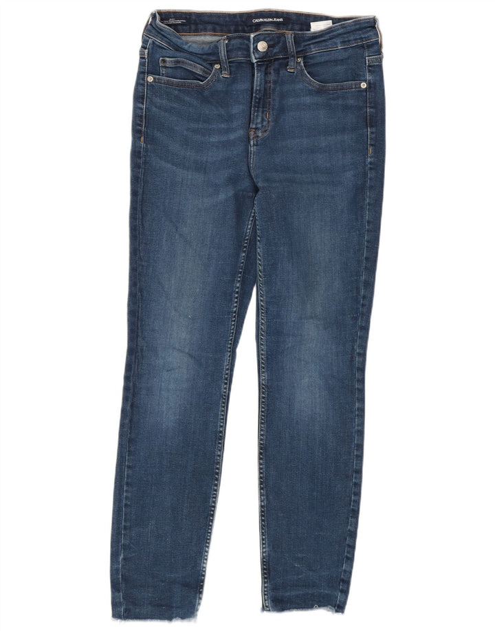 CALVIN KLEIN Womens Slim Jeans W30 L28 Blue Cotton