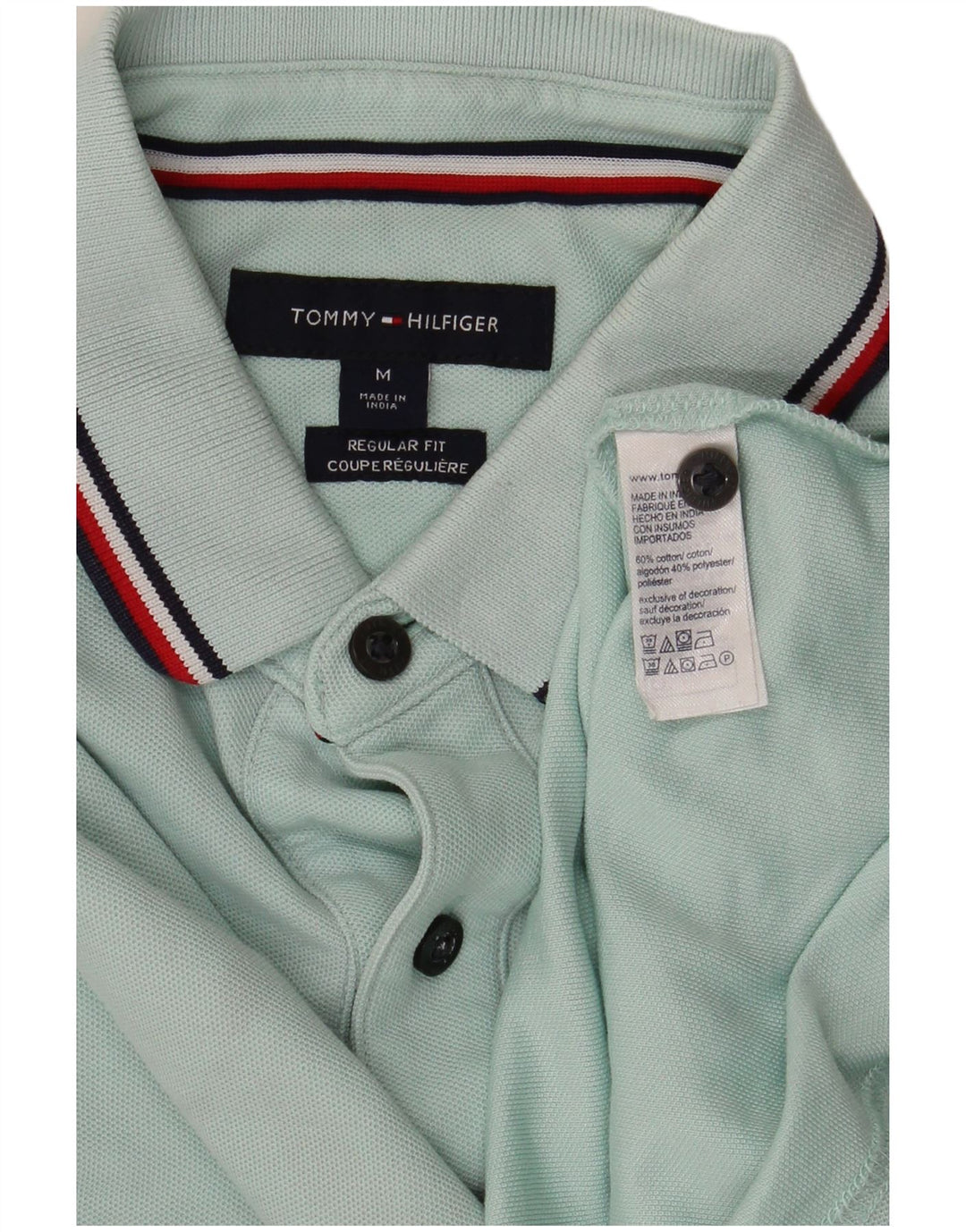 Tommy Hilfiger Polo Regular Fit De Algodón Turquesa Medio Hombre