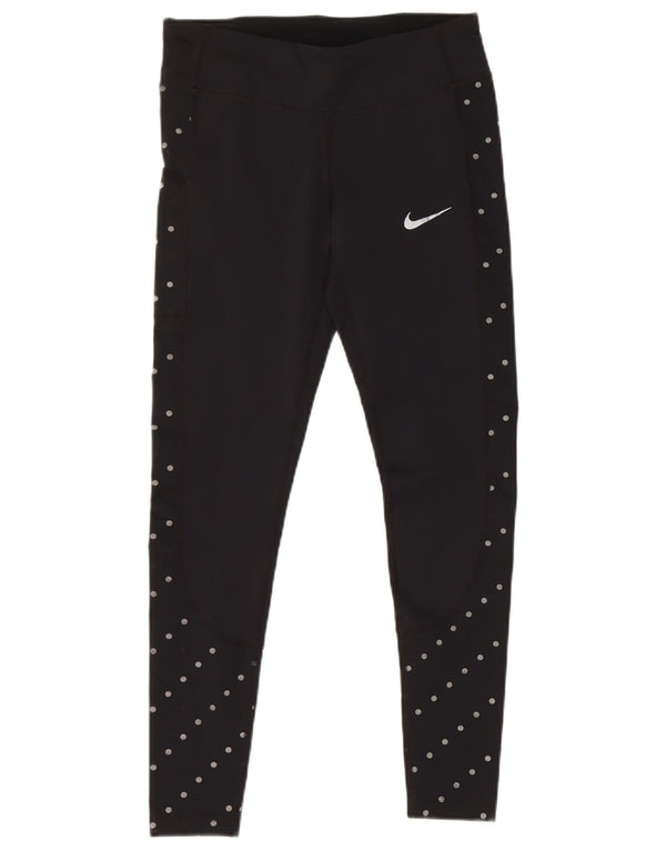 Nike Leggings Dri Fit para mujer UK 10 Pequeño Poliéster de lunares negros