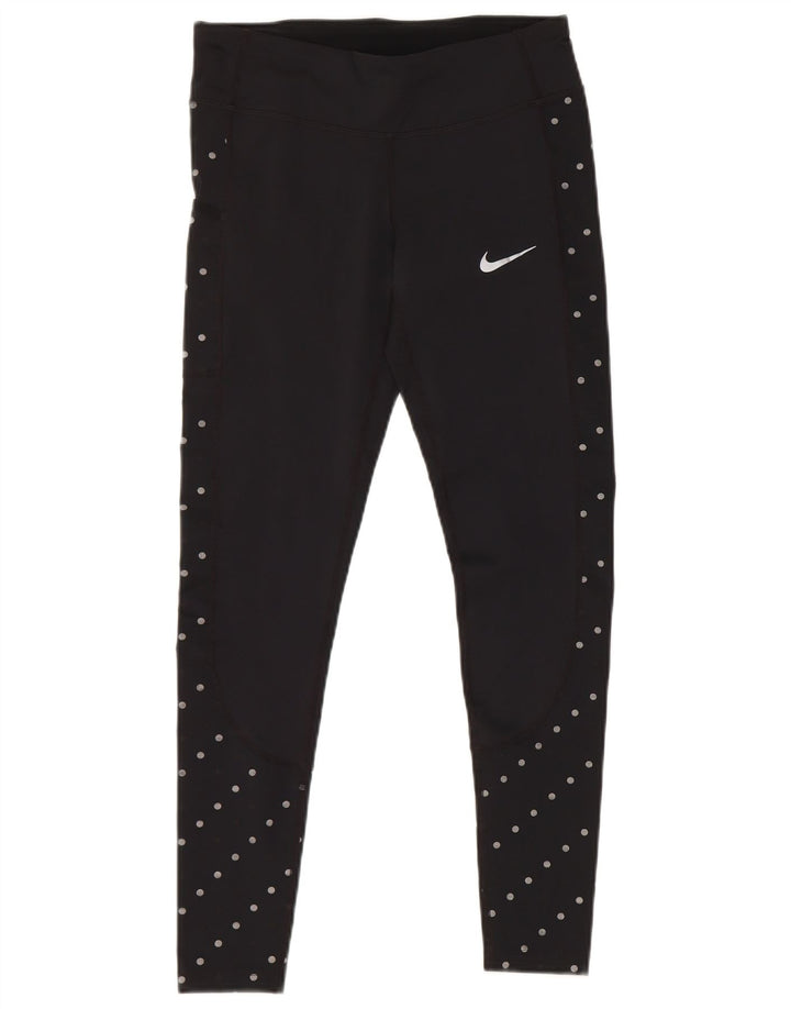 Nike Leggings Dri Fit para mujer UK 10 Pequeño Poliéster de lunares negros