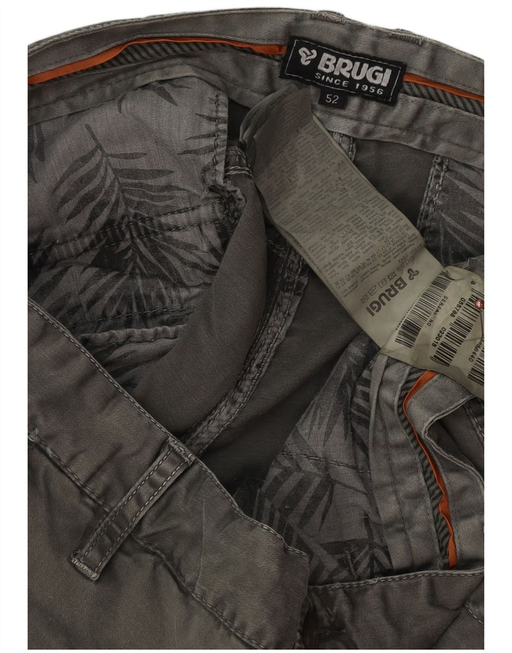 Brugi Pantalones cortos cargo para hombre IT 52 XL W32 Gris Algodón