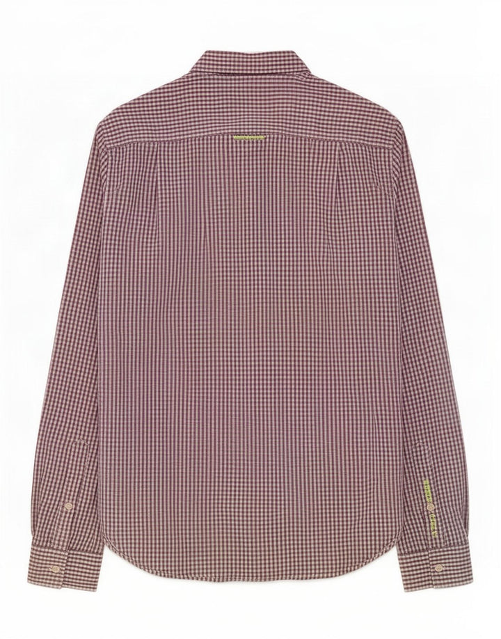 Camisa Superdry Para Hombre De Algodón A Cuadros Morado Pequeño