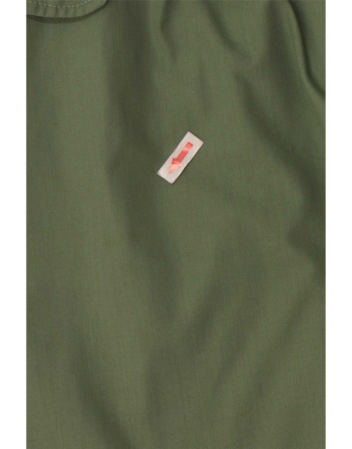 Vintage mujer A-Line falda pequeña W26 poliéster verde