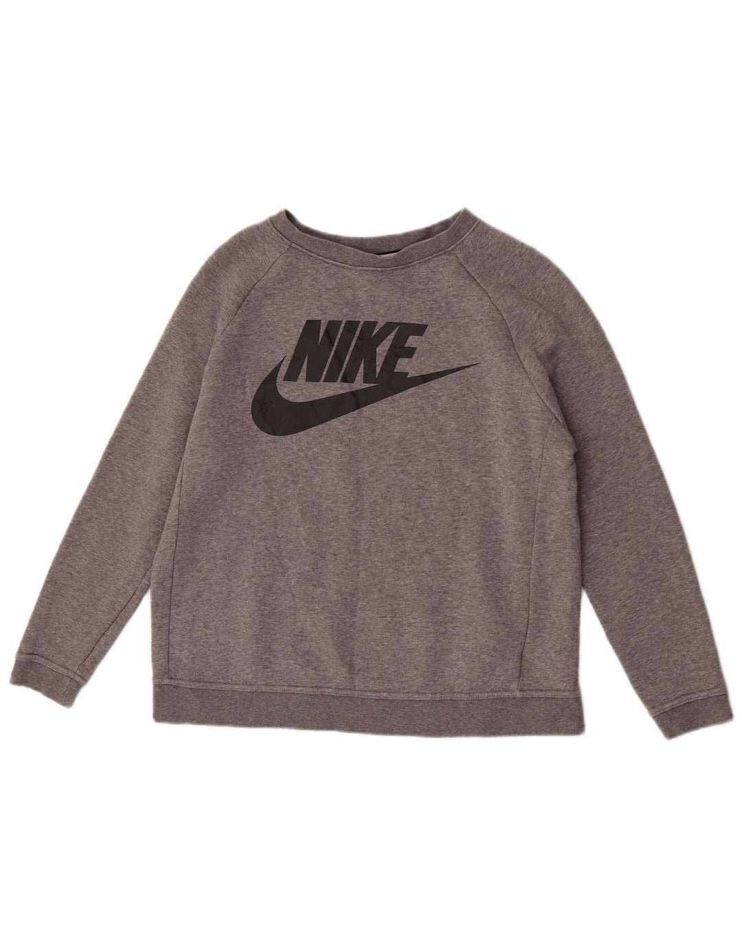 Nike - Sudadera gráfica para mujer, talla 40, algodón moteado gris medio