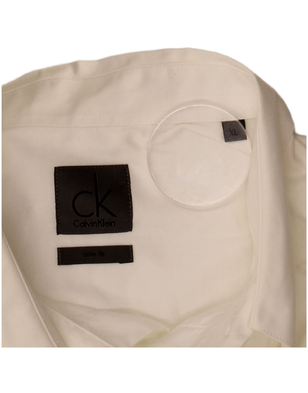 CALVIN KLEIN Camisa Slim Fit Hombre XL Blanco