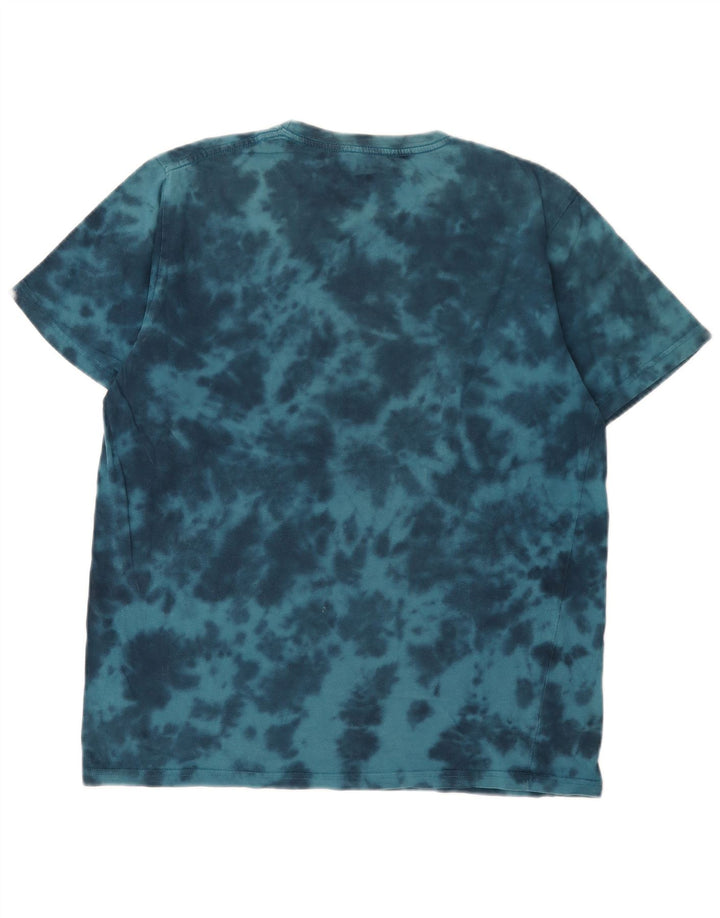 Camiseta gráfica Saltrock para hombre Top de algodón teñido anudado azul medio