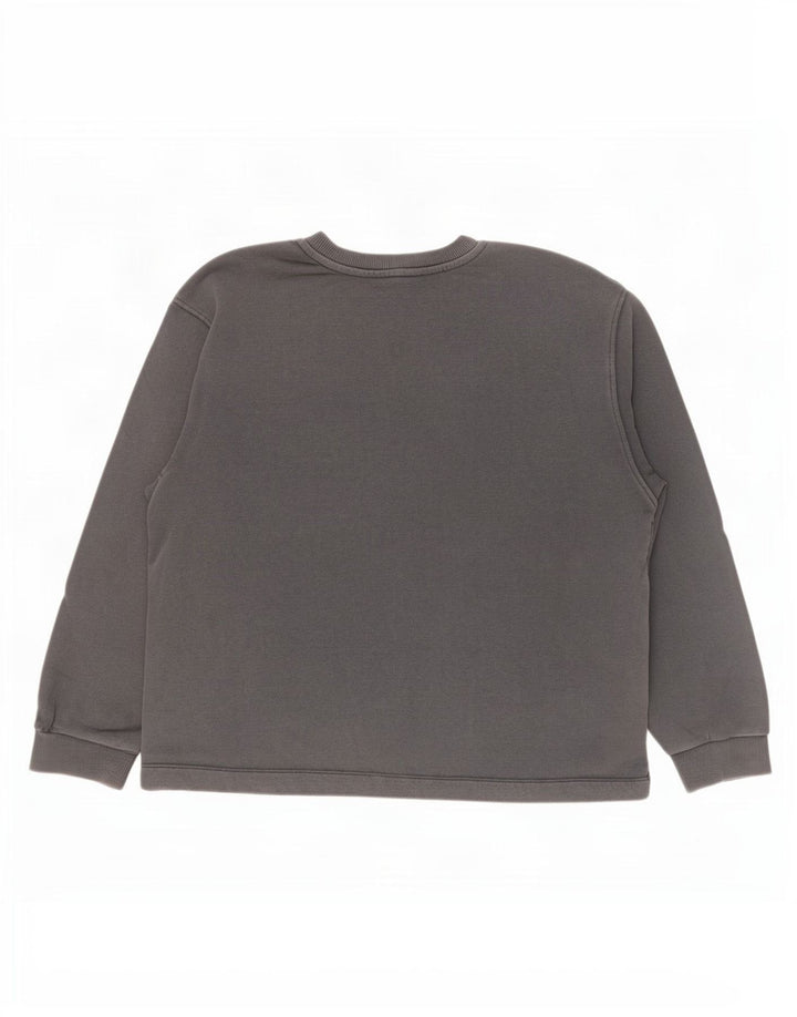 Zara Mujer Gráfico Sudadera De Gran Tamaño Jersey Reino Unido 44 Gris Medio