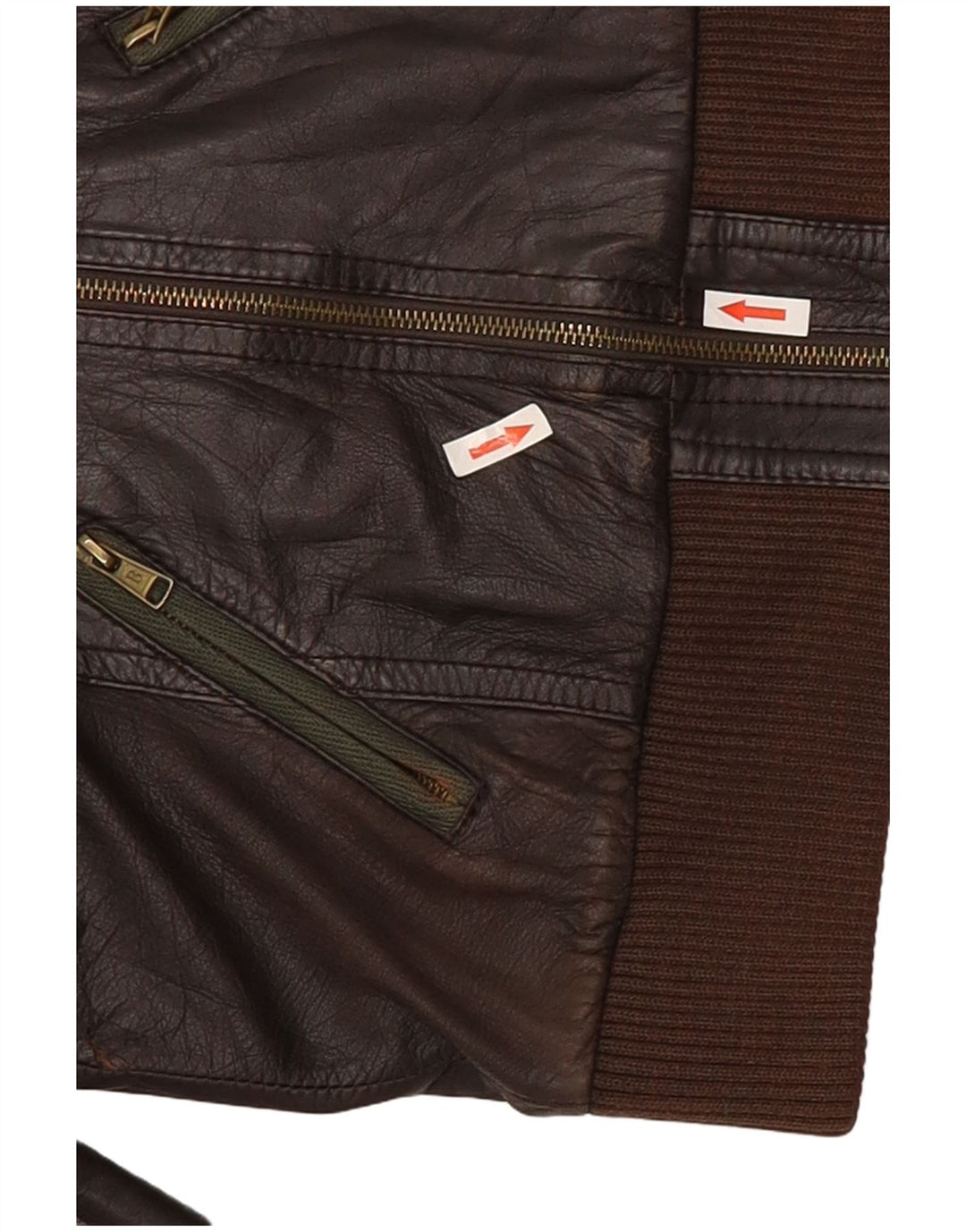 Bershka Chaqueta de cuero para mujer UK 42 Marrón medio