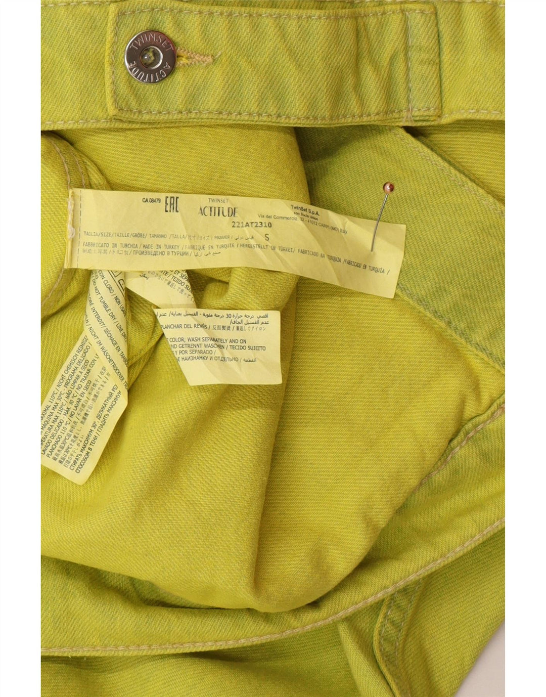 TWINSET Chaqueta vaquera extragrande para mujer UK 10 Small Green Cotton Modern