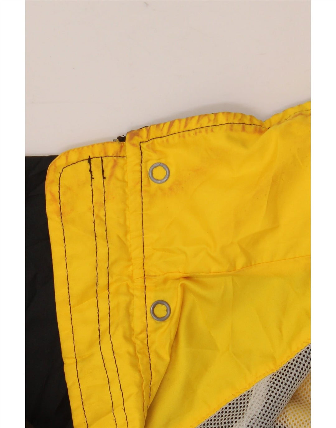 ASICS Chaqueta impermeable con capucha para hombre UK 40 Large Black Colourblock