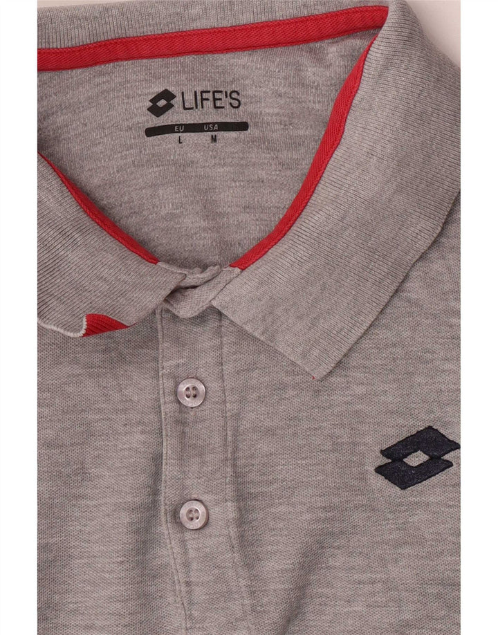 Lotto Life's Polo Hombre Gris Medio Moteado