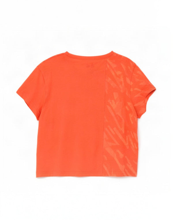 Adidas Mujer Cross Fit Crop Graphic Camiseta Top UK 8/10 Small Naranja