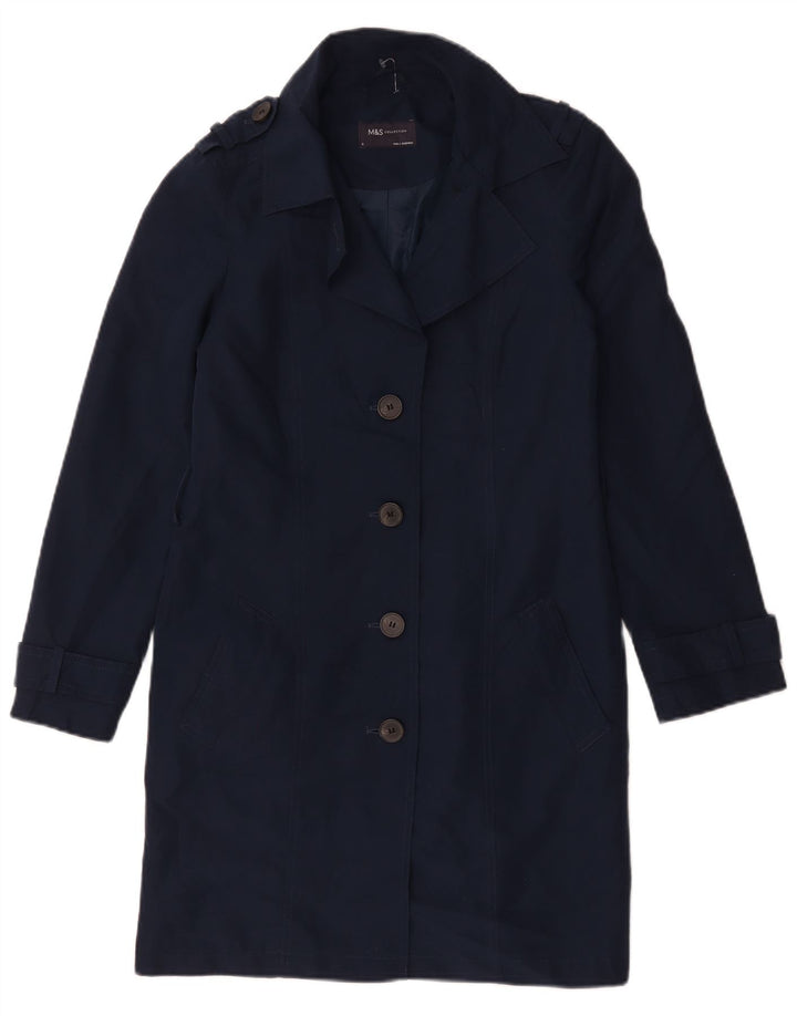 Marks & Spencer Gabardina para mujer UK 8 Small Poliéster azul marino