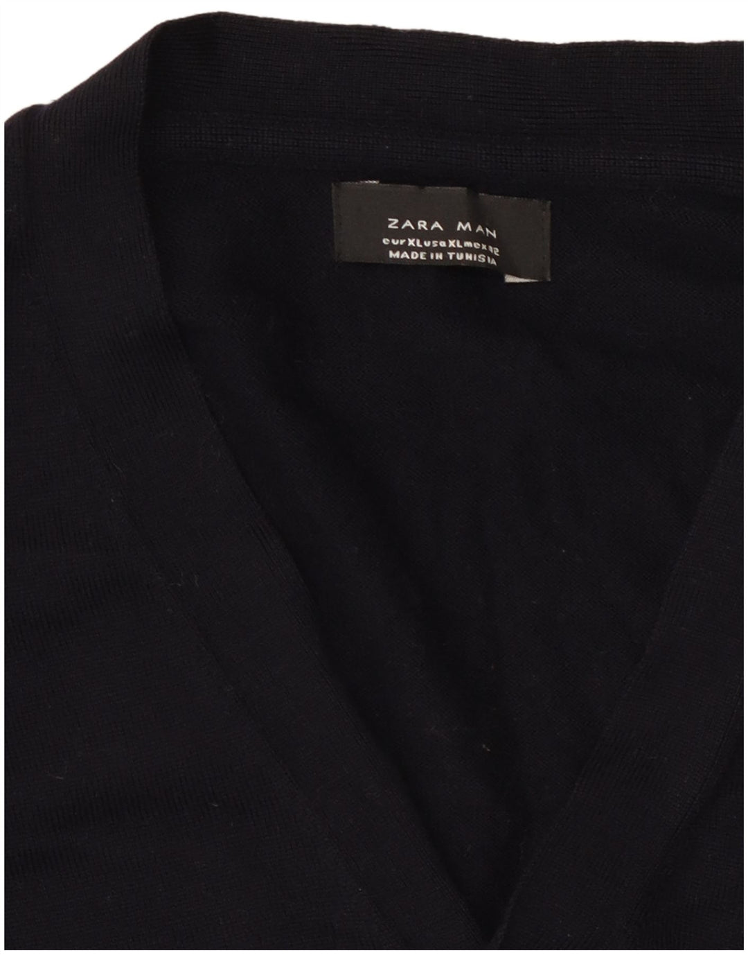 Zara Hombre Jersey Cárdigan XL Azul Marino